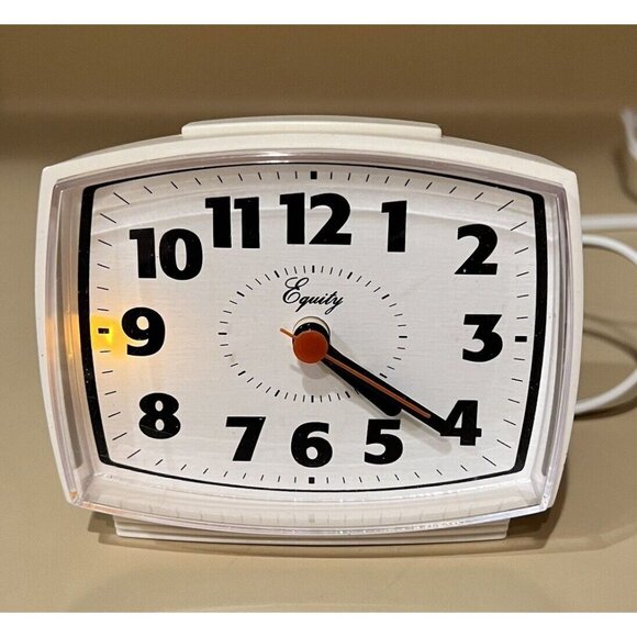 Equity by La Crosse 33100 Electric Silent Analog Alarm Clock - White - Picture 2 of 16